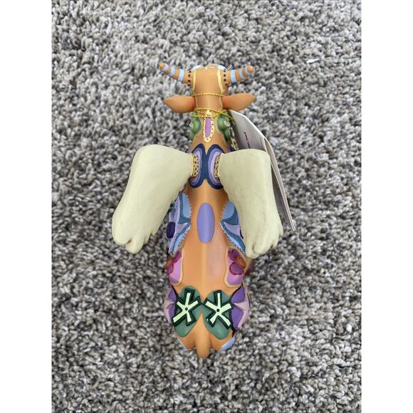 Cow Parade ANGELI COW #9127 Eyelashes Angel Wings Boho Westland Figurine RETIRED - Picture 5 of 11